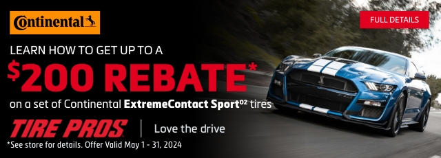 Gipson's Tire Pros | Continental Tire Rebate
